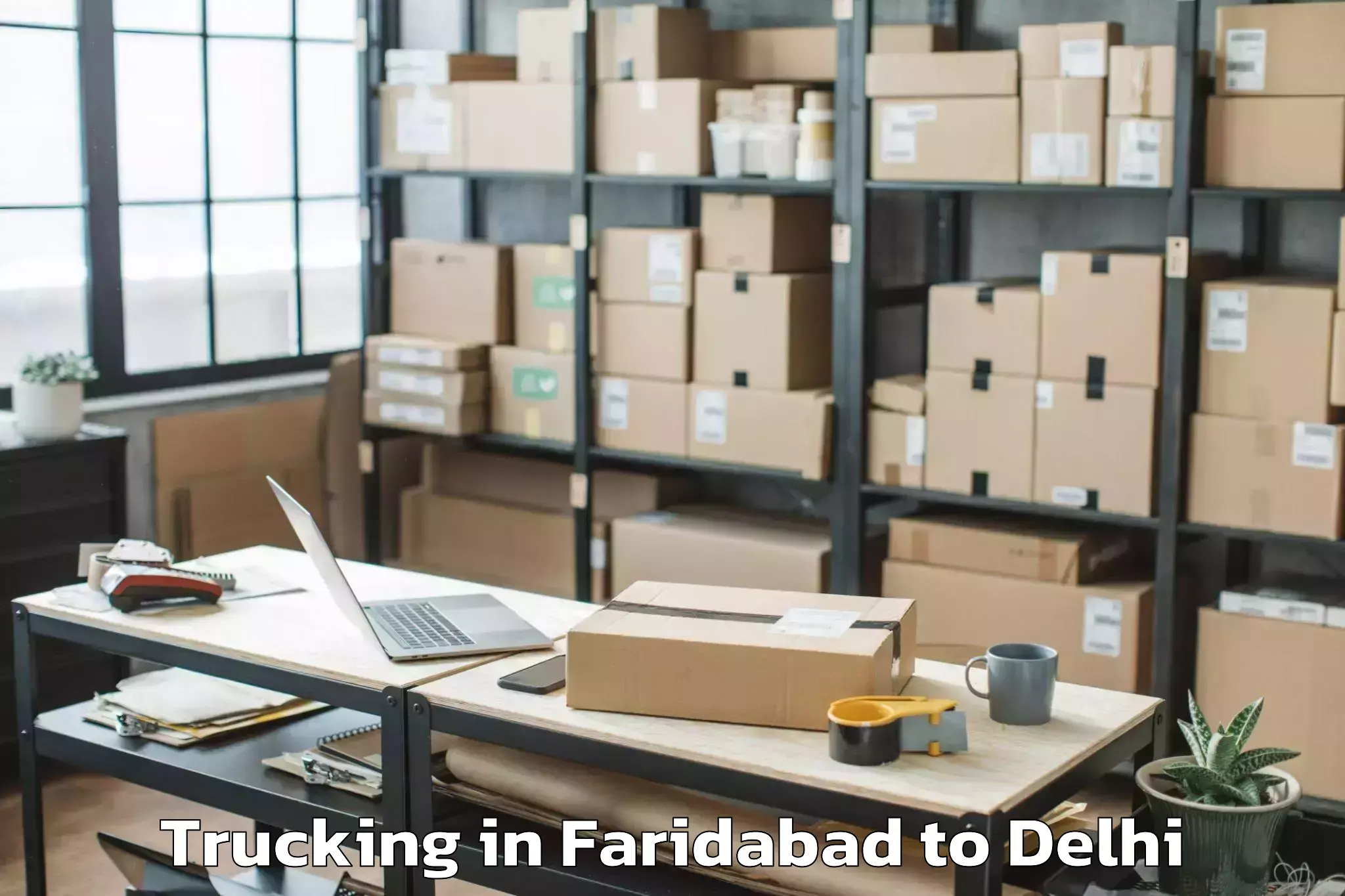 Get Faridabad to Delhi Technological University Trucking